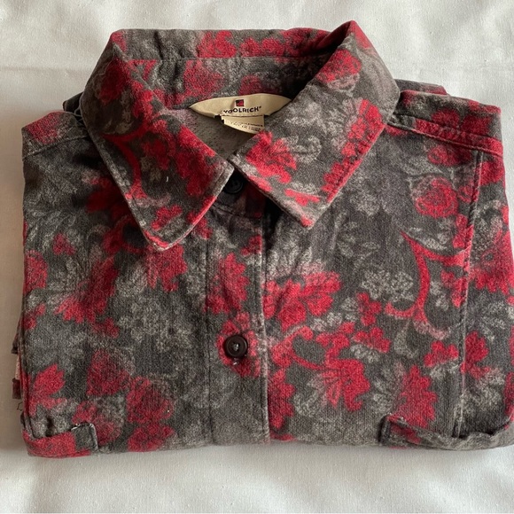 Woolrich Women’s Floral Button Down Long Sleeve 100% Cotton Blouse - Picture 13 of 14